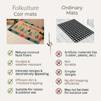 Folkulture Christmas Door Mat Outdoor, Eco Friendly Christmas Door Mats for Front Door, 28 X 16 Inch Welcome Matt or Doormat for Home Entrance, Durable & Anti Slip Coir Door Mats - Merry Christmas - Image 6