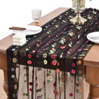 Flower Table Runner Floral Daisy Fall Wedding Birthday Party Home Decor by Joanlody