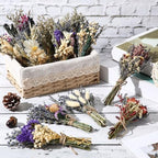 Layhit 24 Pcs Mini Dried Flower Bouquets Boho for Vase, Lavender - Image 6