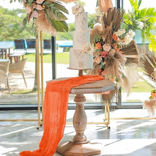 24 Pack Orange 10Ft Cheesecloth Table Runner - Image 7