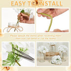 4 Sets Hydrangea Mason Jar Centerpiece with LED Lights for Wedding - Image 3