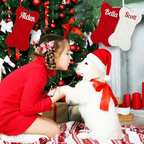 Personalized Dog Christmas Stockings,Custom Pet Stocking Embroidered Name - Image 5