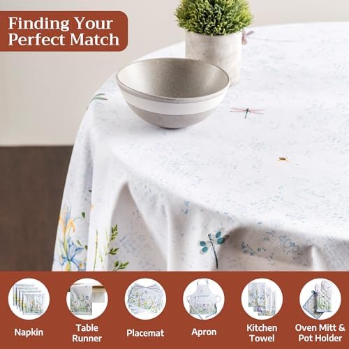 Maison d' Hermine Table Cloth Round Table Reusable 100% Cotton 63" Diameter - Image 4