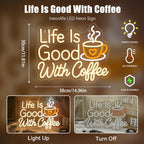 Coffee Bar Neon Sign Latte LED Night Light Wall Decor for Cafe Shop - Image 2