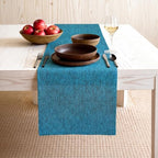 100% Pure Linen Table Runner 108 Inches Long.Coffee Table Runner,Farmhouse Style, 14x108 Inches,Perfect for Spring, Summer, Dining Table, Holiday Decorand Dresser -Athena -Chambray Teal by BETRIC