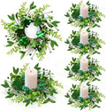 Pillar Candle Ring Wreaths Mini Purple Lavender Table Centerpieces Wreath 9 Inch Wreath for Cabinets Artificial Farmhouse Lavender Wreaths for Front Door Porch Wall Window (6, St.Patrick-1) by Unknown
