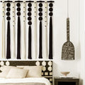 Macrame Wall Hanging Black White Sphericity Fiber Yarn Art 39"W*39"L by IOWER