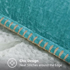 decorUhome Soft Chenille Throw Pillow Covers 20x20 Set of 2 Turquoise - Image 4
