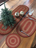 Homespice Apple Pie Jute Braided Placemats, Oval 13x19 Set of 6 by Homespice