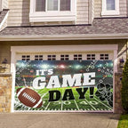 Football Themed Garage Door Cover Banner Decorations, Football Field Outdoor Car Garage Door Murals Buddy Decorations 13 X 6 Ft - Image 3