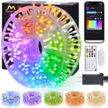 JMEXSUSS 400 LED RGB String Lights Indoor for Bedroom Plug in by JMEXSUSS