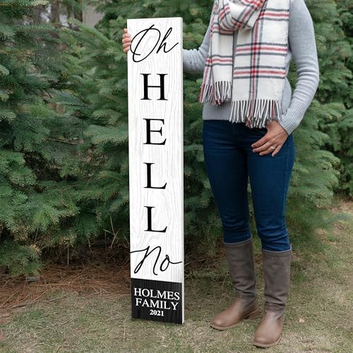 Personalized Welcome Sign for Front Door, Custom Welcome Sign for Porch Outdoor Welcome Home Decorations, 48"x8" PVC Sign (Design 1) - Image 6