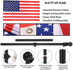 Yeesun 6FT Flag Pole for Outside House with 3 x 5 FT Flag, Bracket, Black - Image 2