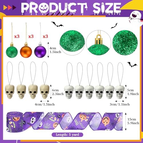 43 Pcs Halloween Tree Ornaments Decorations Tree Topper Hanging Ornaments for Halloween Home Party - Image 3