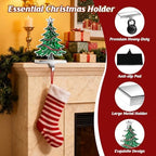 Christmas Stocking Holders for Mantle Set of 4, Heavy Duty 3D Stocking Stand Weighted Stocking Hooks Christmas Ornaments Decorations for Fireplace Tabletop - Image 3