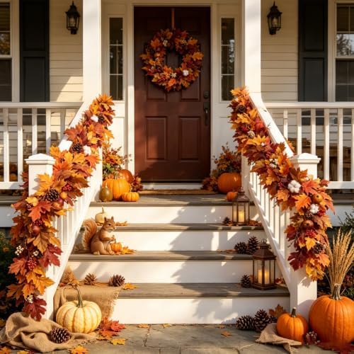 JORNOY 6FT Fall Garland for Mantle - Image 7