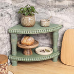 Kigley 2 Tiered Corner Bathroom Counter Organizers and Storage, Green - Image 4