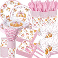 Funnymoom 218 Pcs Fall Pumpkin Party Decorations Paper Plates Serves 24 by Funnymoom