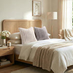 Pallene Faux Fur Decorative Throw Pillow Covers 24x24 Set of 2, Ombre Beige - Image 5