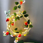 20 LED Strawberry String Lights,Artificial Strawberry Garland Vines Lights Battery Powered Sunflower Fairy String Lights for Indoor Bedroom Wedding Home Garden Decoration(Strawberry, 4) - Image 5