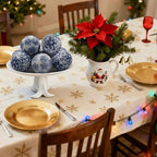6 Pc Decorative Blue Balls Chinoiserie Ball Ceramic Orbs for Centerpiece Bowls Tray Bowl Basket Gifts for Vases Dining Table Christmas Halloween Wedding Party Decoration(B) - Image 4