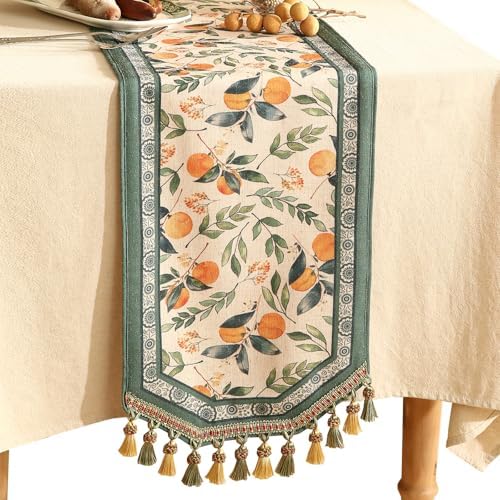 Patdrea Designer Vintage French Linen Table Runner,12"X87"-Palladin A by patdrea