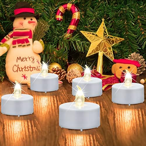100 Pack Flameless LED Tea Lights Candles Flickering 200+ Hours Warm White - Image 7