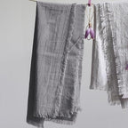 Handmade Cloth Napkins 100% Cotton Napkins with Fringe，Delicate Handmade Cloth Napkins for Dinners, Parties, Weddings and More，18 x 18 Inch Set of 12 - Grey - Image 5