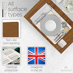Set of 4 Heat Resistant Cork Placemats for Dining Table with Free Set of 4 Matching Drink Coasters Cork Wood Design Print 16 x 12 Inches Cork Backed Hard Placemats (White Driftwood) - Image 5