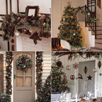 Hollowfly Brown 56 Pcs Velvet Christmas Balls Ornaments Set - Image 5