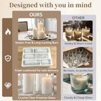 36Pcs White Pillar Candle Set with Glass Holders - Ideal for Wedding Centerpieces, Party Table Decor, and Home Styling - Image 6