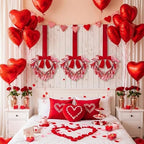 Hoteam 4 Pcs 9 Inch Mini Valentine's Day Love Rattan Wreaths - Image 6