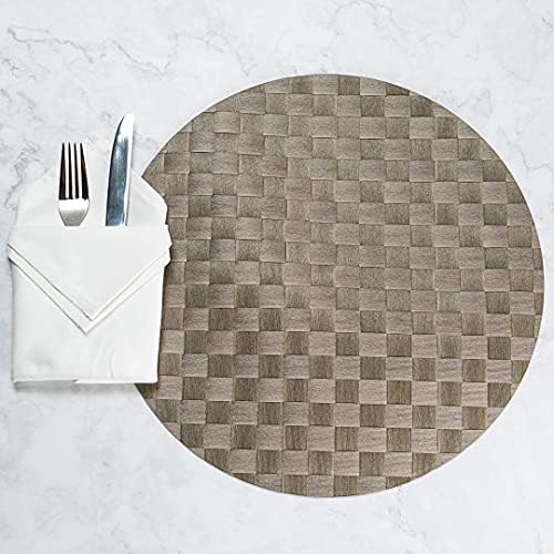 Restaurantware Round Brown Light Placemat, 15 in, 6 Pack - Image 3