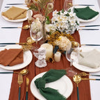 TURSTIN 24 Pieces Thanksgiving Cotton Linen Cloth Napkin Handmade Cloth - Image 6