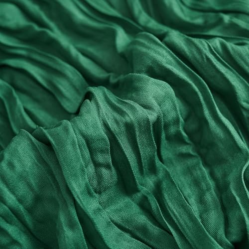 Asee'm Emerald Green Cheesecloth Table Runner Christmas Fall Rustic 10FT - Image 5