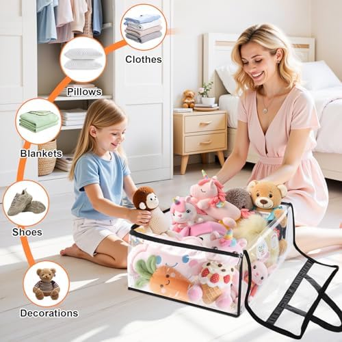 SpaceTrove Clear Storage Bags, 4-Pack Under Bed and Closet Organizers 90L - Image 4