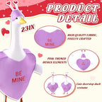 Valentine's Day Goose Outfit for 23" Porch Goose Holiday Purple Heart Cloths Costume Valentines Party Outdoor Garden Patio Yard Lawn Art Decoration(Be Mine) - Image 2