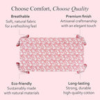 CPC Tablecloth 100% Cotton 60x90 Inch Indian Block Print Rectangle Table Cover, Washable Table Cloth for Weddings, Spring/Summer, Barbeque - Coral Pink - Image 6