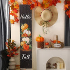 Dandat Hello Fall Porch Sign Thanksgiving Welcome Decor 47", Dark Color - Image 5