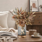 Leftover Faux Flowers in Vase,Brown Fall Fake Flowers with Vase,Silk Artificial Flower Arrangements,Rustic Flower Centerpieces for Tables,Artificial Flowers Indoor for Home Decor,Boho Flowers Decor - Image 3