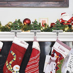 Christmas Stocking Holder Set of 2 with Glitter for Mantel Resin Stocking Hooks Fireplace Decor Sparkling Holiday Centerpiece Durable Indoor Christmas Gift - Image 4