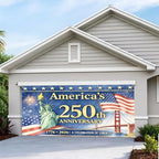 6x13FT Ameri-ca's 250th Anniversary Garage Door Banner, Liberty Statue and Golden Gate Bridge Design, Celebrate 1776–2026, Patriotic Outdoor Decor for Independence Day, Memorial Day - Image 5