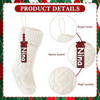 Christmas Stockings 18 Inches,Long Knitted Stocking with Name Tags - Image 3