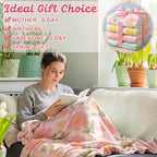 Buryeah 4 Pcs Floral Throw Blanket Flower Flannel Throw Thanksgiving Gift - Image 4