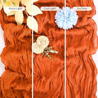 16 Pack Orange Table Runner 10FT Cheesecloth Table Runner Boho Gauze Table Runners Long Rustic Sheer Fabric Table Runners for Wedding Party Bridal Shower Farmhouse & Home Decor - Image 3