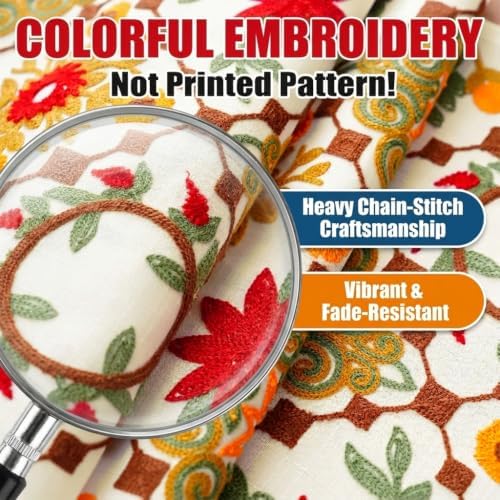 Farmhouse Embroidered Table Runner, 14 x 75 Inch - Image 4