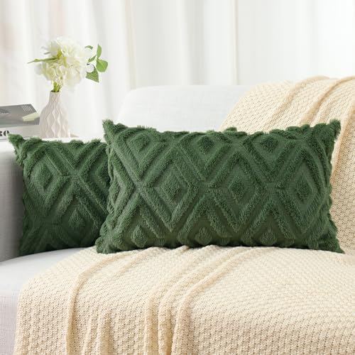 Pallene Fall Forest Elf Faux Fur Throw Pillow Covers 12x20 Set of 2 by PALLENE