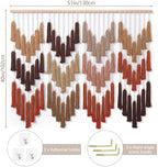 Large Macrame Wall Hanging Brown Dip-Dyed Tapestry Bohemian Chic Wall Art - Image 3