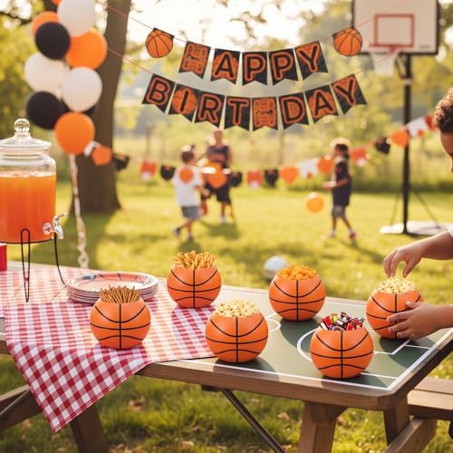LemonRoad 6 Pcs Basketball Vase Pot Centerpiece, 3.93 x 3.93 x 3.15'' - Image 5