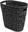GRANNY SAYS Wicker Trash Can, Wicker Waste Basket for Bathroom, Black by GRANNYSAYS
